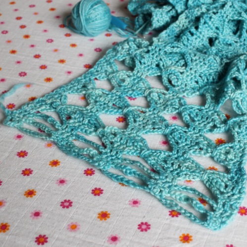 The beginning rows of the Candace Scarf