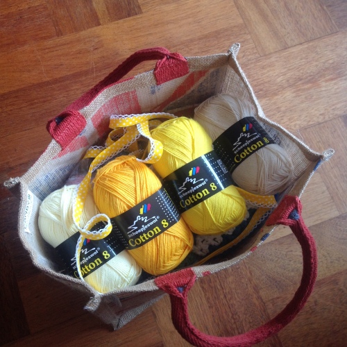 Scheepjeswol Cotton 8 in my favourite project bag #cotton8 #scheepjes