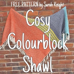 Cosy ColourBlock Shawl by Sarah Knight. Get the yarn here: http://tidd.ly/1849b2b8