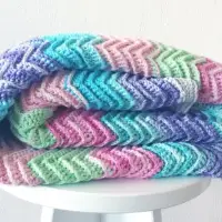 Textured Chevron Blanket - Free Crochet Pattern