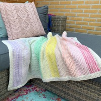Rainbow Ridge Blanket Free Crochet Pattern